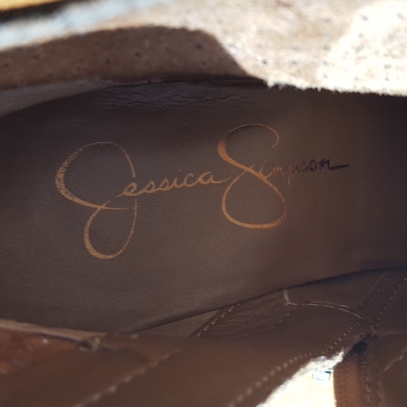 Suede leather booties sz 6.5 Jessica Simpson - Picture 7 of 7